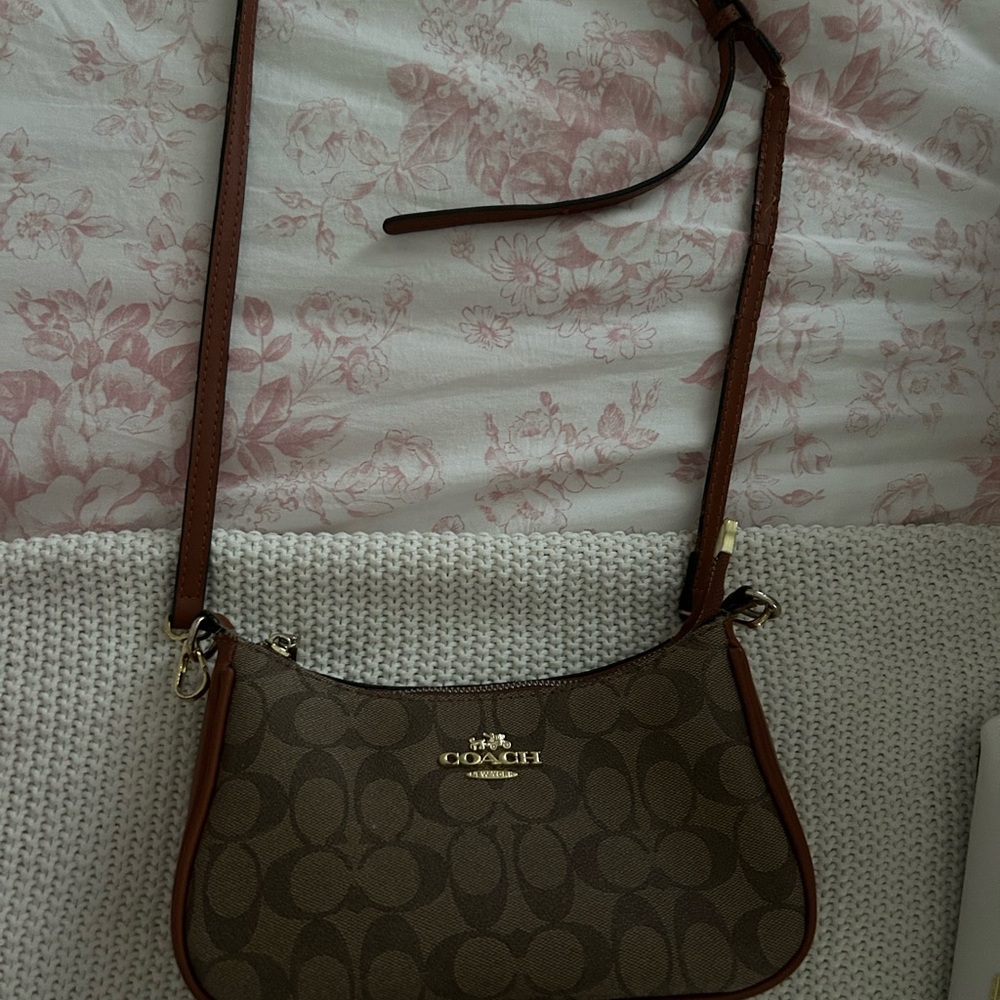 Tan and Brown Crossbody Bag